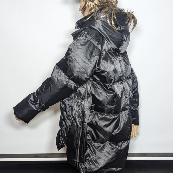 NEW Orolay Women's Thickened Down Jacket Warm Winter Down Coat black shiny Large - Picture 3 of 6